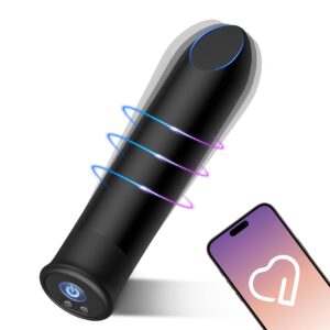 bullet vibrator with angled tip for precision clitoral stimulation, discreet rechargeable lipstick vibe with 10 vibration modes waterproof nipple g-spot stimulator sex toys for women (black)