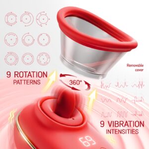 Adult Toys for Women Sucking Vibrator, 3 Sucking, 9 Tongue Licking & Vibrating Female Sex Toys Vibrators Nipple Toys, Women Sex Toy Rose Sex Toy Vibrator Adult Toy, Sexual Pleasure Tools for Women