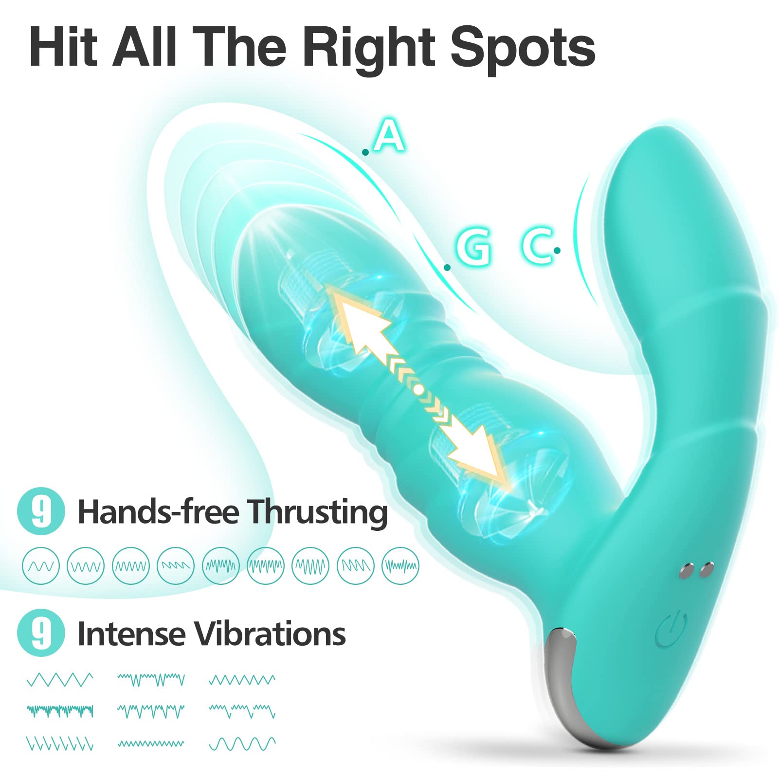 Adult Sex Toys for Women Pleasure - Wearable Vibrating Panties with App＆Remote Control Vibrators 9 Powerful Thrusting Vibrations Toy Couples Products Ultra Quiet (Green)