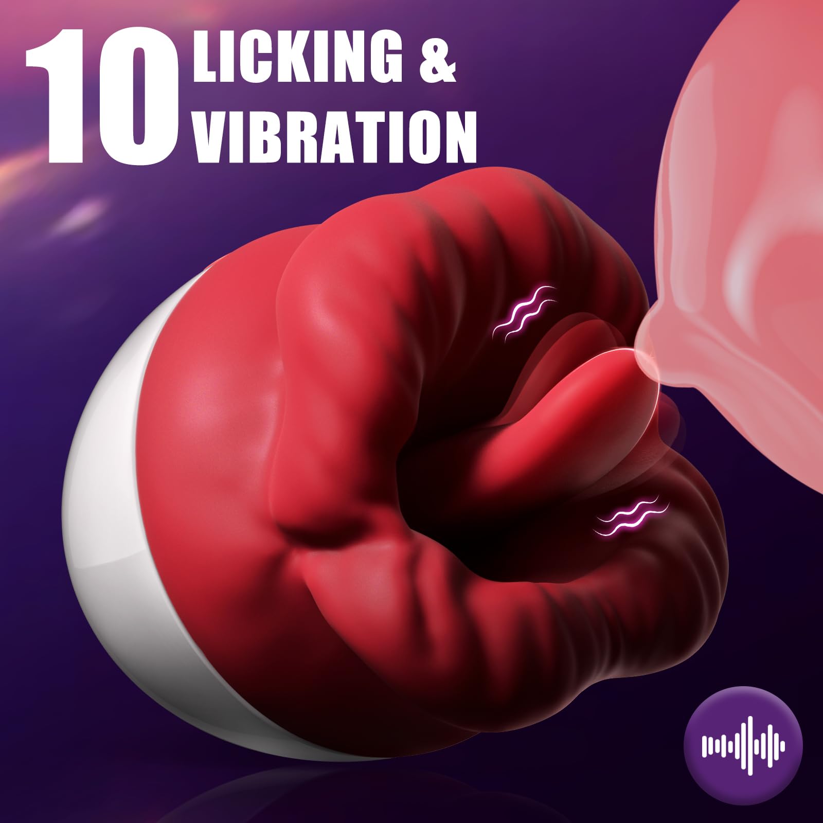 Rose Sex Toys Vibrator for Women - Adult Toys with 10 Vibrating & 10 Tongue Licking Modes, Nipple Toys Clitoral Vibrator G-Spot Vibrators, Adult Sex Toys & Games for Women Couples Pleasure