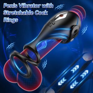 Male Sex Toys for Mens Vibrators - Penis Vibrators Male Masturbators Stroker Toys with Penis Rings for Men Erection, APP Remote Control Couples Vibrator Adult Sex Toys & Games for Men Masturbation