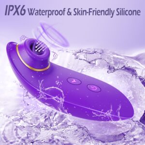 Adult Sex Toys Dildo Sucking Vibrator - 2 in 1 Clitoris Stimulator with 9 Sucking & Vibrating Modes for Women Clitoral Nipple, Waterproof Rose Sex Toys Sucker Sex Machine for Female Couples Pleasure