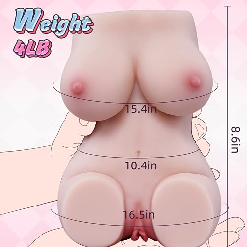 Vibrating Sex Dolls Male Masturbators Male Sex Toys with 10 Vibration, 4LB Adult Toy Love Doll Sex Toy for Men Masturbation, Automatic Pocket Pussy Ass Stroker with Perky Boobs and Plump Labia Y6298