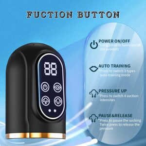 Penis Pump Penis Enlarger Extender with Lube,3 in 1 Men's Vibrator,Electric Penis Vacuum Pump with 12 Smart Training Modes,Penis Sleeve Male Masturbator Sex Toys for Men Bigger Stronger