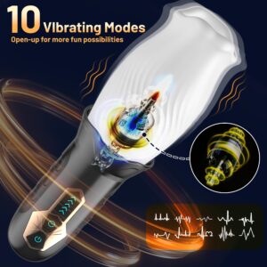 Rotating Male Masturbator Male Sex Toys for Men, Vibrating Adult toys for Men Sex toys Stroker with 5 Rotating & 10 Vibrating Modes, Male Vibrator Electric Pocket Pussy for Men Blowjob Sex Machine