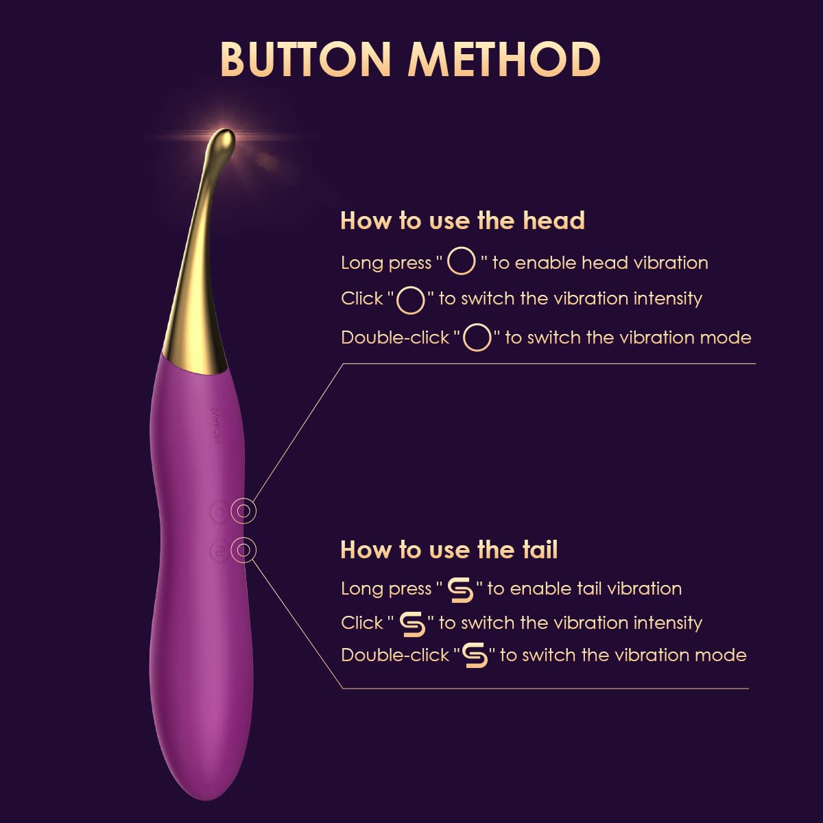 Clitoral Vibrator Sex Toys for Women - SVAKOM Female Squirting Vibrators Clit G-Spot Dildo Nipple Stimulator- High Frequency Personal Massager Wand Adult Sensory Toy 2 Silicone Heads