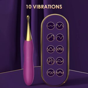 Clitoral Vibrator Sex Toys for Women - SVAKOM Female Squirting Vibrators Clit G-Spot Dildo Nipple Stimulator- High Frequency Personal Massager Wand Adult Sensory Toy 2 Silicone Heads