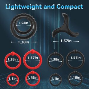 Silicone Penis Ring Set Sex Toys for Men, Amortoy 10 PCS Men’s Cock Rings Penis Sleeve Shaft for Erection Enhancing, Soft Stretchy Male Sex Toys, Adult Toys for Couples Pleasure