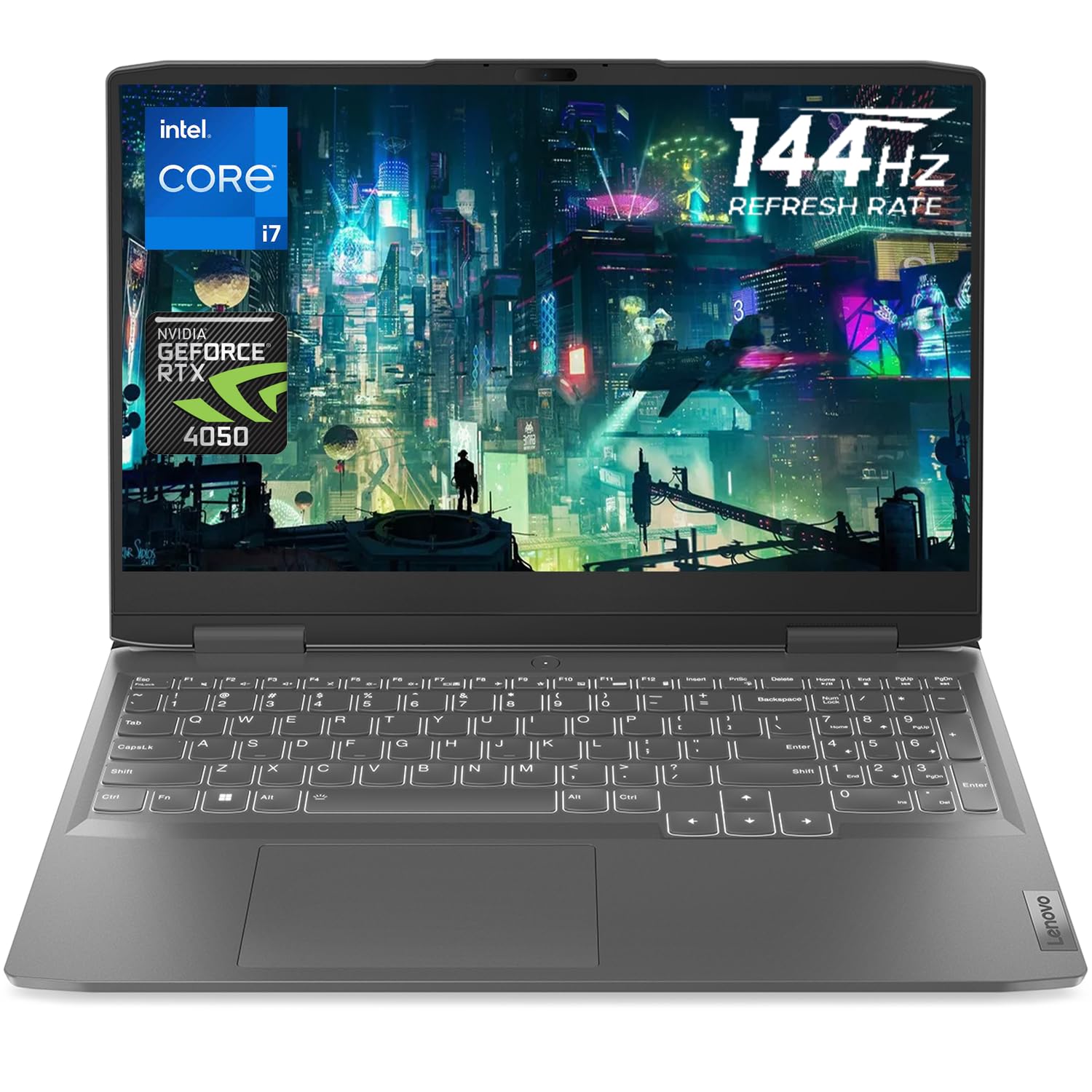 Lenovo LOQ Gaming Laptop, GeForce RTX 4050, Intel Core i7-13620H, 16" WUXGA, 16GB DDR5 RAM, 1TB PCIe SSD, Webcam, RJ-45, Wi-Fi 6, Windows 11 Home, Grey