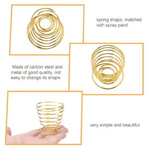 6pcs/Pack Air Plant Holders,Wire Metal Plants Stand Planter Shelves,Airplant Container Tillandsia Holder,Geometric Tabletop Decor for Home Office(Rose Gold+Gold+Silver)