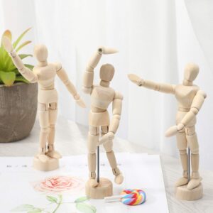 6 Sets Air Plant Holder Wooden Jointed Mannequin Tabletop Flexible Shape Adjustable Pose DIY Accessories Decor Planter Tillandsia Air Fern Display Stand for Home, Office Decor Supplies