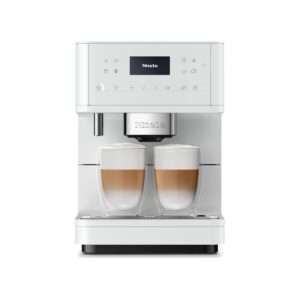 miele cm 6160 milkperfection automatic coffee machine - onetouch for two, aromaticsystem, 4 individual profiles, doubleshot, wifi-compatible, led lighting, easy cleaning, in lotus white