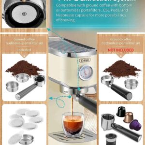 Gevi Espresso Machine 20 Bar with Grinder，Professional Espresso Maker with 35 Precise Grind Settings Burr Coffee Grinders Combos, Commercial Espresso Machines & Coffee Makers, Gift for Coffee Lover