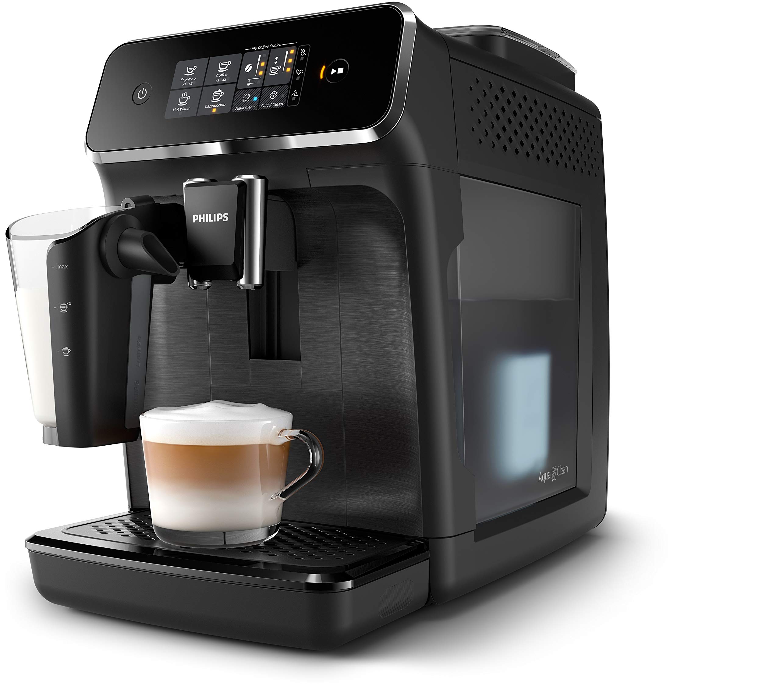 Philips 2200 Series Fully Automatic Espresso Machine w/LatteGo, Black, EP2230/14 (Renewed)