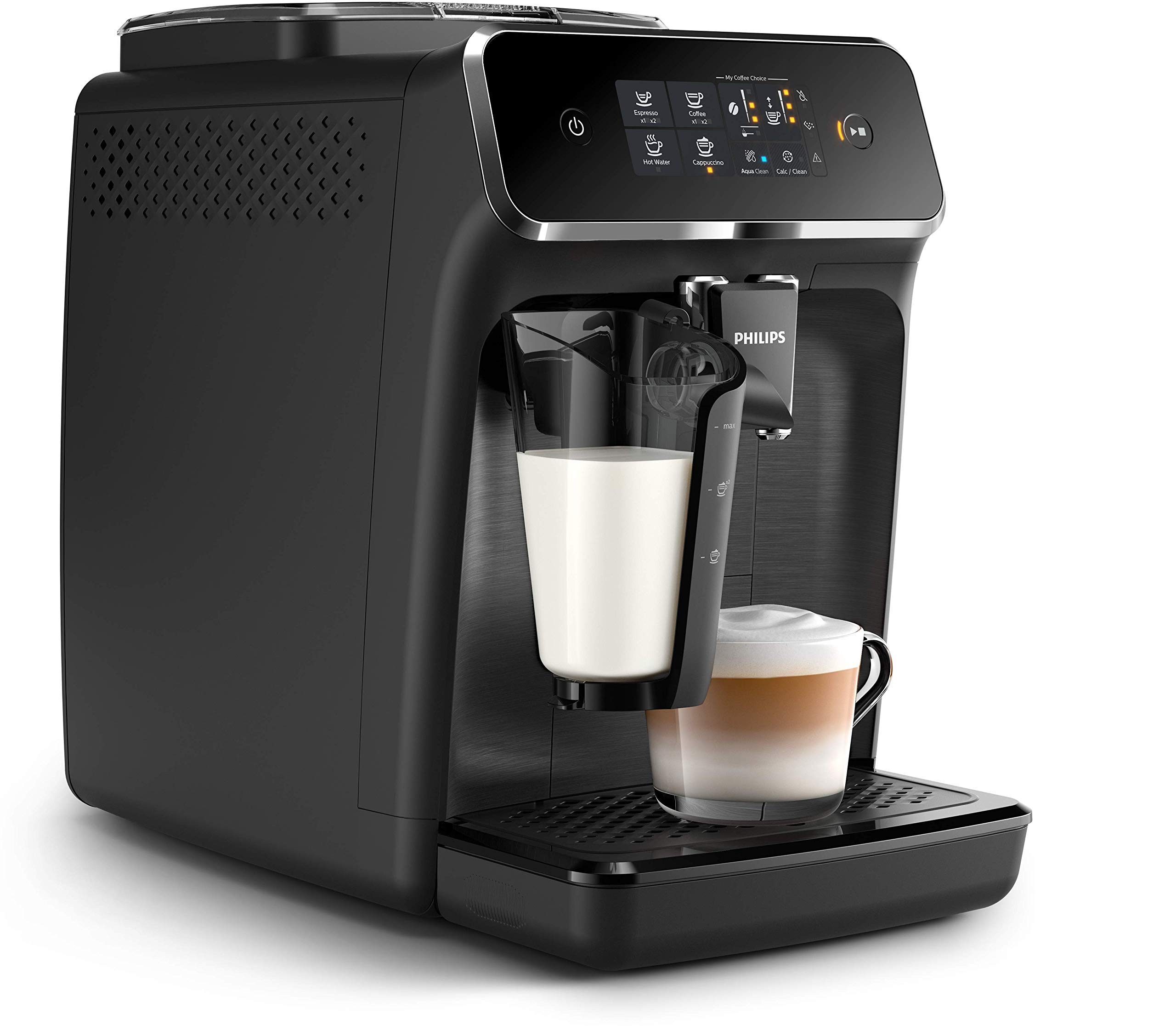 Philips 2200 Series Fully Automatic Espresso Machine w/LatteGo, Black, EP2230/14 (Renewed)