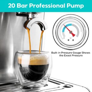 CASABREWS Espresso Machine With Grinder, Professional Espresso Maker With Milk Frother Steam Wand, Barista Espresso Coffee Machine With Removable Water Tank, Used