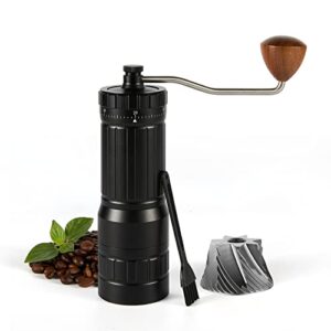 CONQUECO Manual Coffee Grinder - Hand Bean Grinder with Adjustable Settings and 40g Capacity Max, External Numerical Adjustable Finely Setting, Stainless Steel for Drip Coffee, Espresso, French Press…