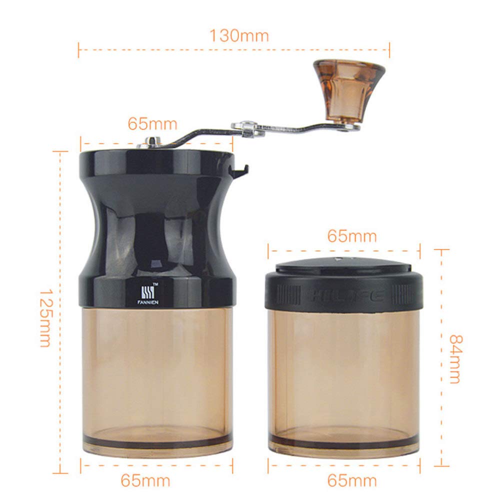 Cabilock Portable Espresso Machine Coffee Bean Coffe Bean Grinders Portable Coffee Maker Espresso Ground Coffee moledor de Cafe en Grano Portable Crank Mill Coffee Mill Manual Mini