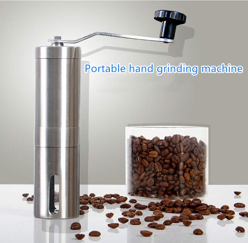 SFXFJ Manual Burr Coffee Grinder - Adjustable Settings for French Press, Espresso, Drip Coffee, Turkish Brew - Stainless Steel Handheld Grinder