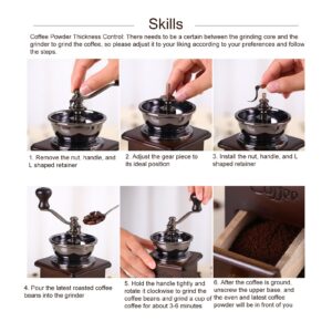 Manual Coffee Grinder Household Hand Crank Grinding Machine for Coffee Bean Hand Grinder Retro Manual Grinders