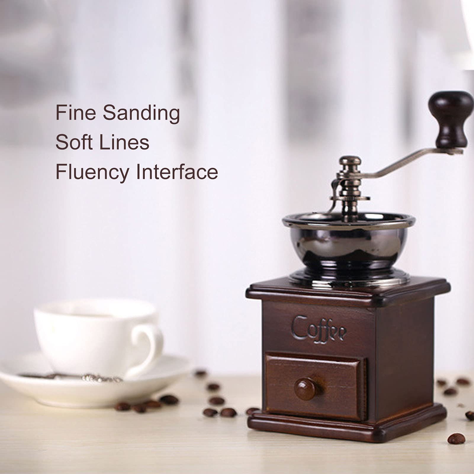 Manual Coffee Grinder Household Hand Crank Grinding Machine for Coffee Bean Hand Grinder Retro Manual Grinders