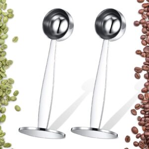 2 pieces coffee scoop stainless steel espresso tamper 51 mm two in one measuring and espresso coffee tamper for coffee bean press coffee grinding pressing, 15 ml