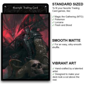 Fantasy North - Er'Gon Skol - Dragon Knight (Kaverax) - 100 Smooth Matte TCG Trading Card Sleeves - Fits Magic MTG Commander Pokemon and Other Card Games - Playing Card Sleeves