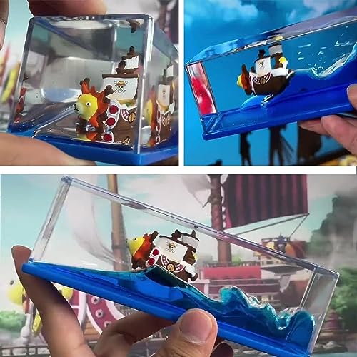 Ksgolif Cruise Ship Fluid Drift Bottle, Unsinkable Boat in a Box, Titanic Cruise Ship Model Liquid Wave Cruise Ship Decoration, Cruise Ship That No Longer Sinks Toy, for Car Display Cases & Gifts-E