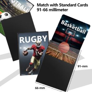 500 Counts Black Card Sleeves Toploaders for Trading Cards,Matte Card Sleeves Deck Card Protectors, Black Soft Sleeves Fit for MTG, Baseball Card,Sports Cards,Game Card