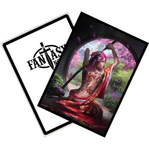 Fantasy North - Butterfly - 100 Smooth Matte TCG Trading Card Sleeves - Fits Magic MTG Commander Pokemon and Other Card Games - Playing Card Sleeves