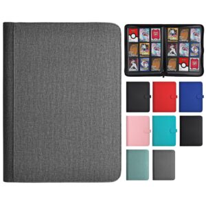 HerriaT Trading Card Binder, 9 Pocket PU Cover Card Collection Binder for 360 Cards, Premium Card Book, Sturdy Card Holder Folders, Card Album for YuGiOh, MTG, TCG, Game Cards & Sports Cards