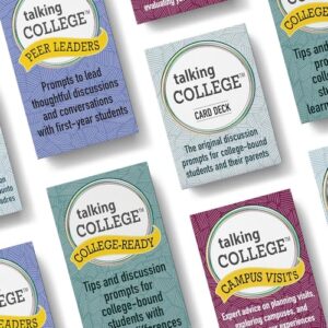 Talking College English Edition Conversation Card Deck - Educational, Health & Safety Cards w/Multiple Dialogue Prompts for Academics, Self Care, Relationships and Family Expectations - 110 Cards