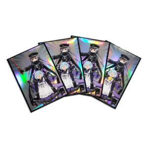 Time Walker 50ct Holographic Flashing (Sky Striker Ace Roze Dragonmaid) Top Loading Trading Card Sleeves Deck Protector for YuGiOh/Japanese Sized Cards 63x90mm (3)