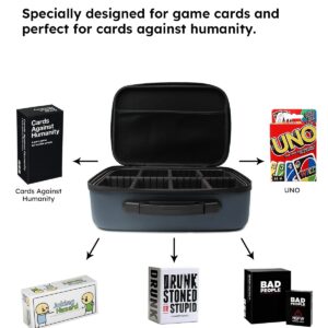 Extra Large Game Cards Case Adjustable Divider Storage Box Holder for Most Card Games compatible with Cards Against Humanity