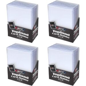 BCW 3x4 Topload Card Holder - Standard - 200ct | Rigid PVC Trading Card Protection for Baseball Cards, Football Cards, and Trading Cards Like Pokémon and MTG | Holds Cards Up to 20pts