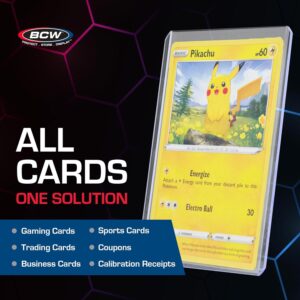 BCW 3x4 Topload Card Holder - Standard - 200ct | Rigid PVC Trading Card Protection for Baseball Cards, Football Cards, and Trading Cards Like Pokémon and MTG | Holds Cards Up to 20pts