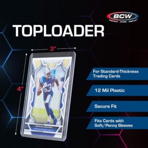 BCW 3x4 Topload Card Holder - Standard - 200ct | Rigid PVC Trading Card Protection for Baseball Cards, Football Cards, and Trading Cards Like Pokémon and MTG | Holds Cards Up to 20pts