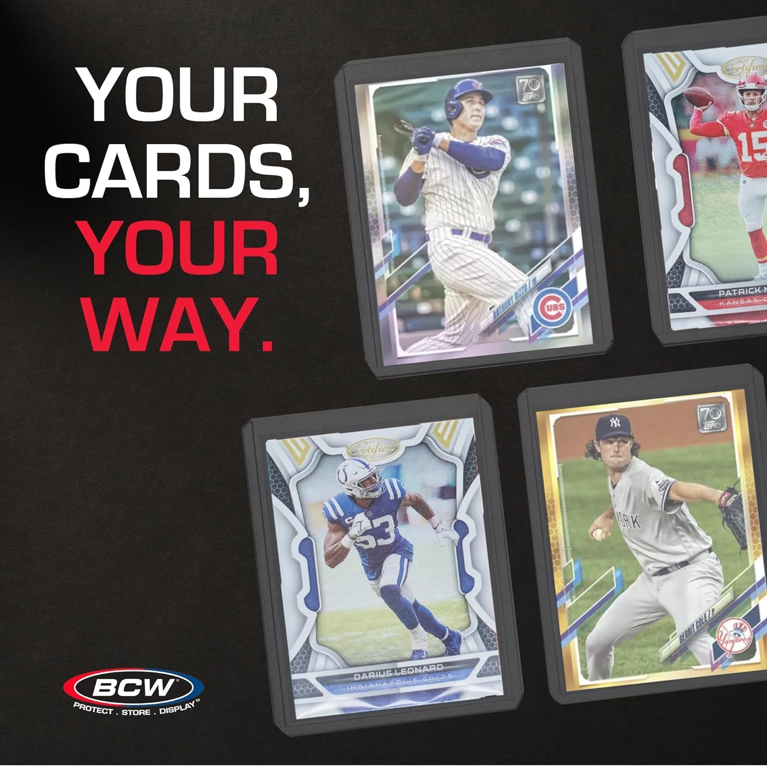 BCW 3x4 Topload Card Holder - Standard - 200ct | Rigid PVC Trading Card Protection for Baseball Cards, Football Cards, and Trading Cards Like Pokémon and MTG | Holds Cards Up to 20pts