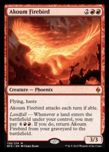 magic the gathering - akoum firebird (138/274) - battle for zendikar