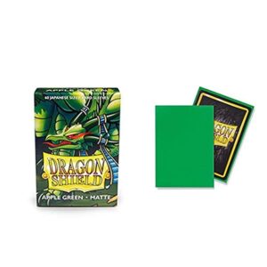 dragon shield matte mini japanese apple green 60 ct card sleeves individual pack