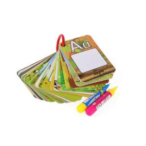 coolplay a-z 26 alphabet water cards, children drawing card for kids educational toys for travel