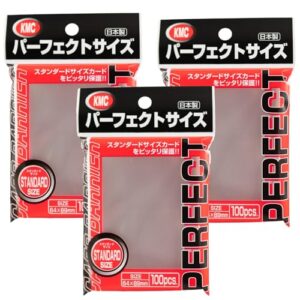 KMC 100 Pochettes Card Barrier Perfect Size Soft Sleeves, 3 Pack/Total 300 Pochettes [Komainu-Dou Original Package], Clear