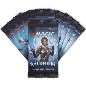 Magic The Gathering Kaldheim Bundle | 10 Draft Boosters (150 Magic Cards) + Accessories