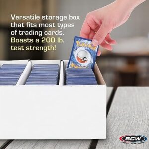 BCW 4ct Monster Box Trading Card Storage Box | Holds 3200 Card | Sports Card Storage Boxes | Trading Card Box | Premium Cardboard Storage Box for Magic, Sports Cards | Assembly Required