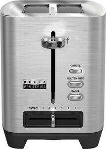 bella pro series 2 slice toaster (stainless steel)