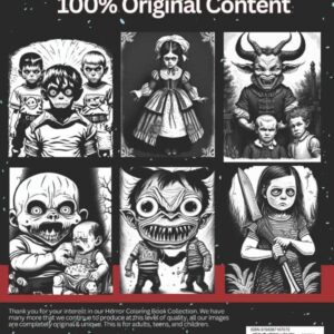 Creepy Kids Edition - Horror Coloring Book Collection: Filled with high quality original content, for all adults, teens, and children if you dare!