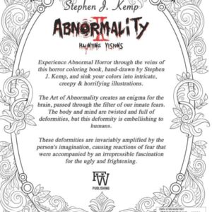 Abnormality 2: Haunting Visions | Horror Coloring Book for Adults | An Extra Terrifying Collection of Creepy, Spine-Chilling & Gorgeous Illustrations ... (Abnormality : Horror Coloring Books Series)