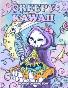 creepy kawaii coloring book: pastel goth horror coloring pages for adults (the kawaii coloring collection)