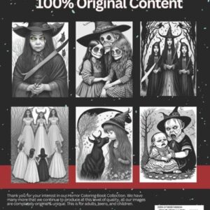 Wicked Witches Edition - Horror Coloring Book Collection: Filled with high-quality original content for all ages seniors, adults, teens, and children.