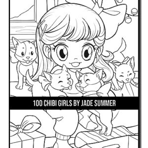 100 Chibi Girls: An Adult Coloring Book Collection with Cute Girls, Fantasy, Horror, Christmas, and More!